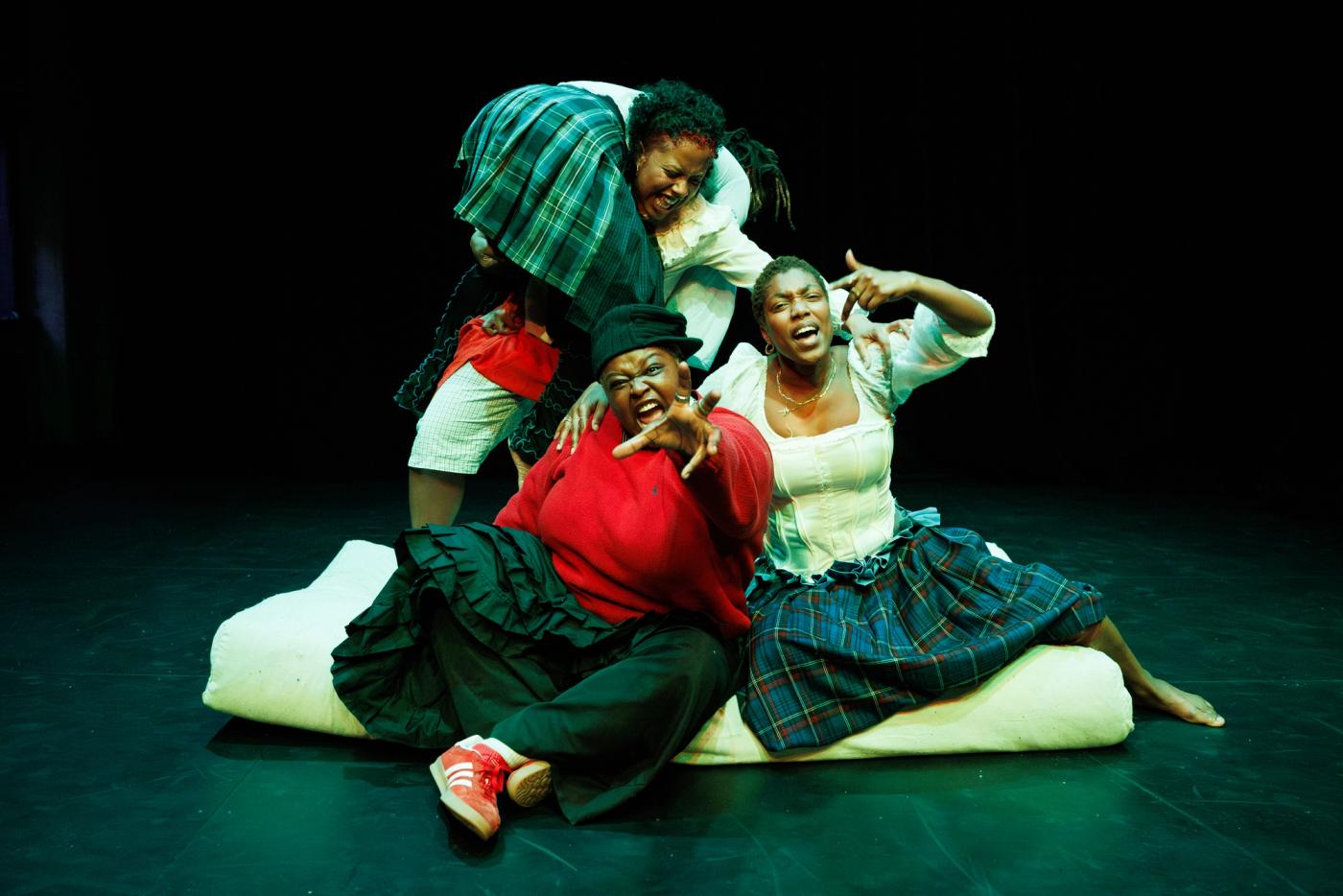Four Angelic Architectures performers gathered onstage at Abrons Arts Center