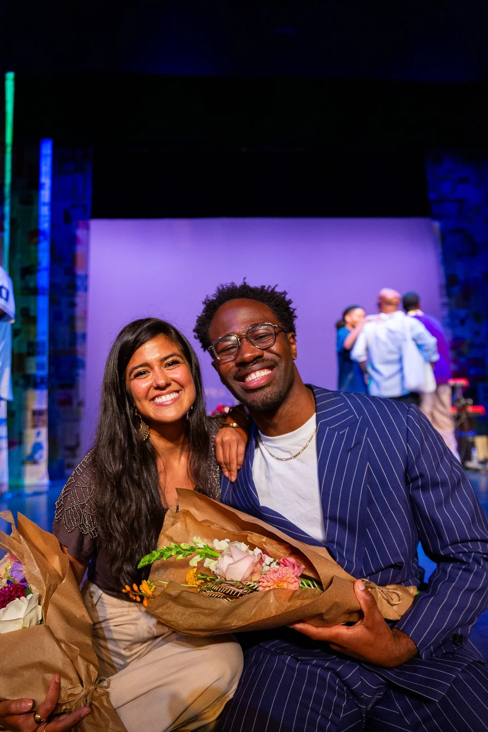 Ari Afsar and Wildlin Pierrevil smiling together at the 2024 Night of Artivism