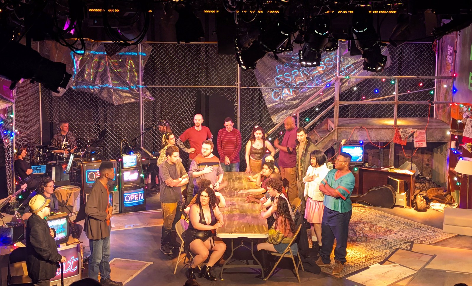 The EPIC Players RENT company performing together onstage at A.R.T./New York