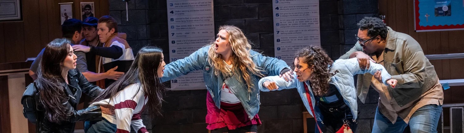 Sober Songs cast performing onstage at Theatre Row